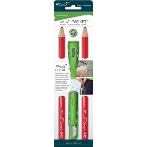 Pica Pocket Case med 2 snickarpennor 24 cm Grafit
