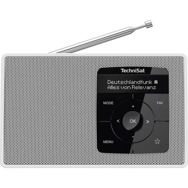 TechniSat DIGITRADIO 2 Bordsradio DAB+, FM DAB+, FM, Bluetooth väckarklocka funktion vit