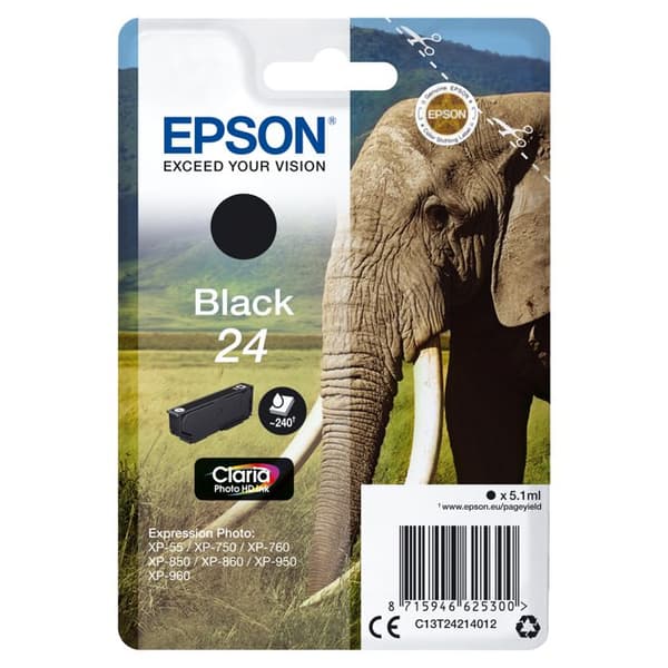 Epson bläckpatron ELEFANT SVART