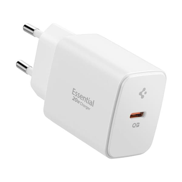 Laddare - SPIGEN - Essential (EE201EU) - 20W - Typ-C - GaN - Snabbladdning