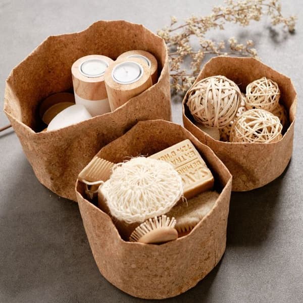 Set med 3 runda korgar SIMPLICITY - FACTORY - Beige TU