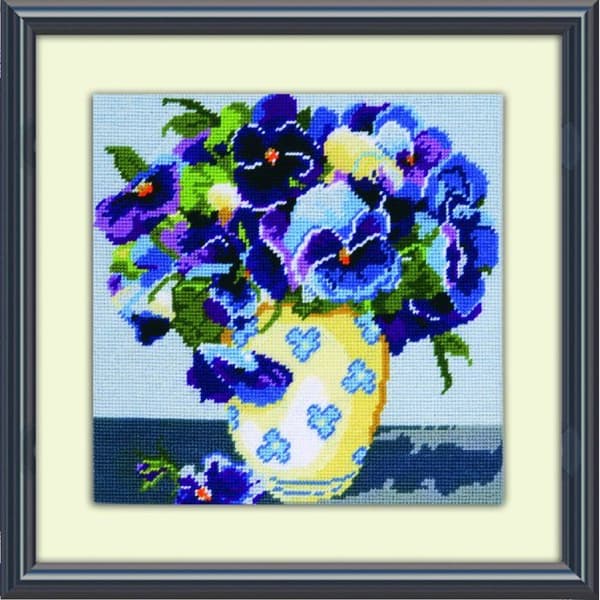 Pack klassificering - arkivering Design works - 2523 - Penséer Needlepoint Kit-10 ''X 10'''