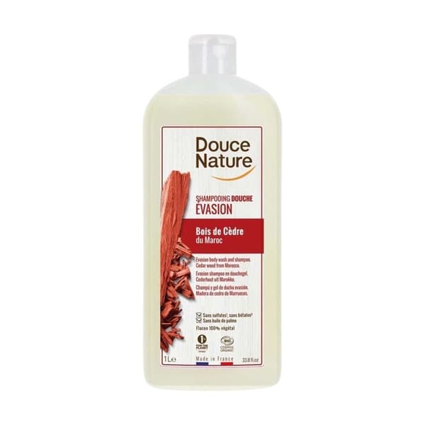 Duschschampo Evasion med cederträ - 1 L - DOUCE NATURE