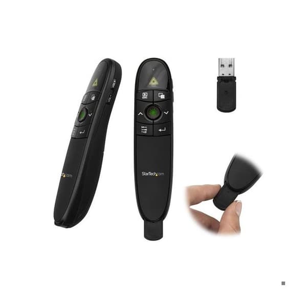 Trådlös presentationsfjärrkontroll - STARTECH.COM - PRESREMOTEG - Grön laserpekare - Räckvidd 27 m - USB