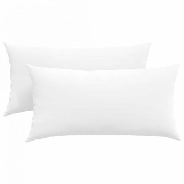 Coussin Vidaxl Soffkuddar 2 st Vit 80 x 40 cm tyg