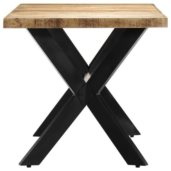 vidaXL Matbord 140x70x75 cm Rå massivt mangoträ