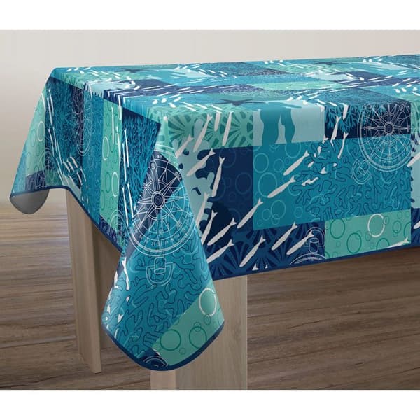 Nemo rektangulär fläckavvisande duk 150 x 200 cm - polyester blå/turkos