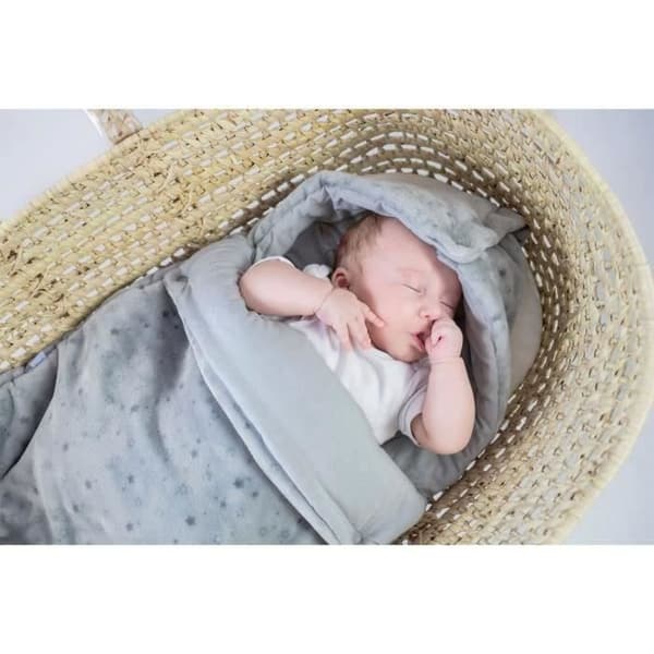 Babynest med stjärntryck - Grå - 80 cm
