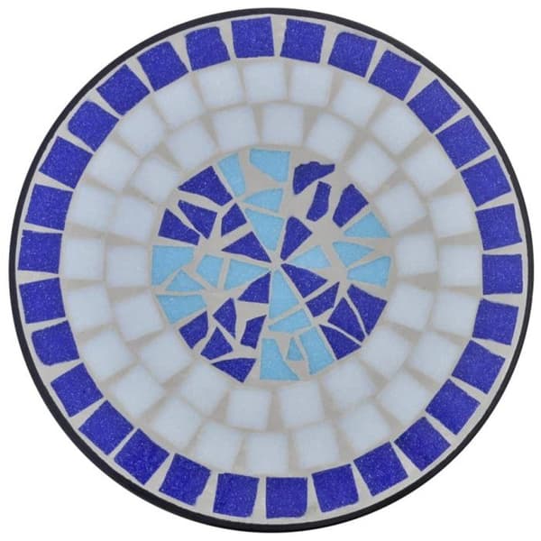 vidaXL mosaik sidobord blå och vit 41128