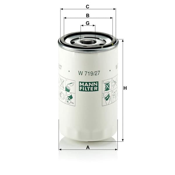 MANN FILTER Oljefilter W719/27