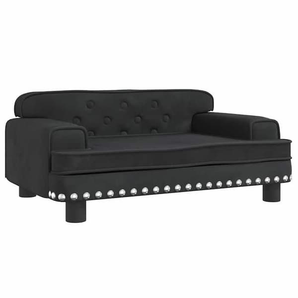 vidaXL Barnsoffa Svart 70x45x30 cm Sammet 3196297
