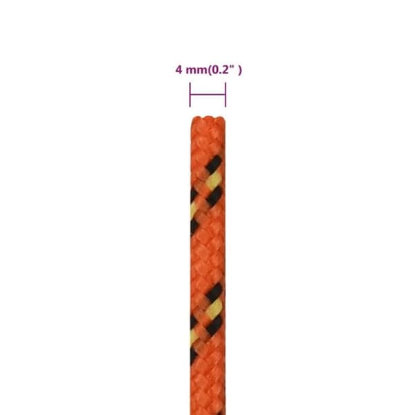 152646 vidaXL Båtrep Orange 4 mm 50 m Polypropen
