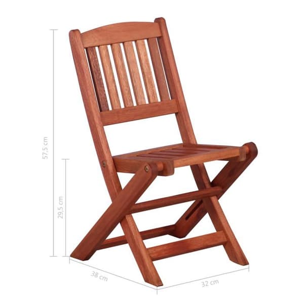 vidaXL 4-delad matset för barn utomhus Eucalyptus 45585