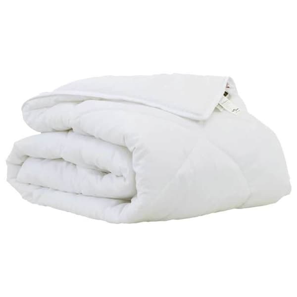 vidaXL Duntäcke Vit 200 x 155 x 4 cm Polyester 42007759