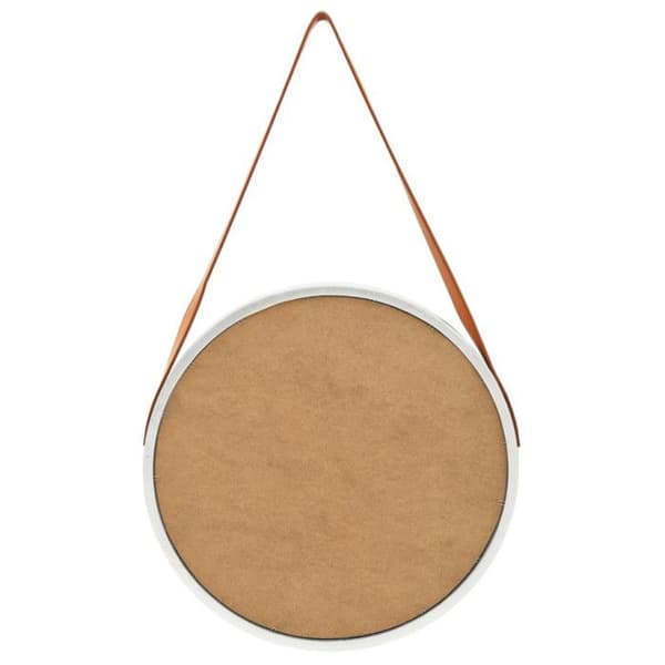 vidaXL Väggspegel med Rem 50 cm Silver 320366