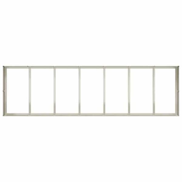 vidaXL Blomlåda vit 280x80x40 cm stål 860760