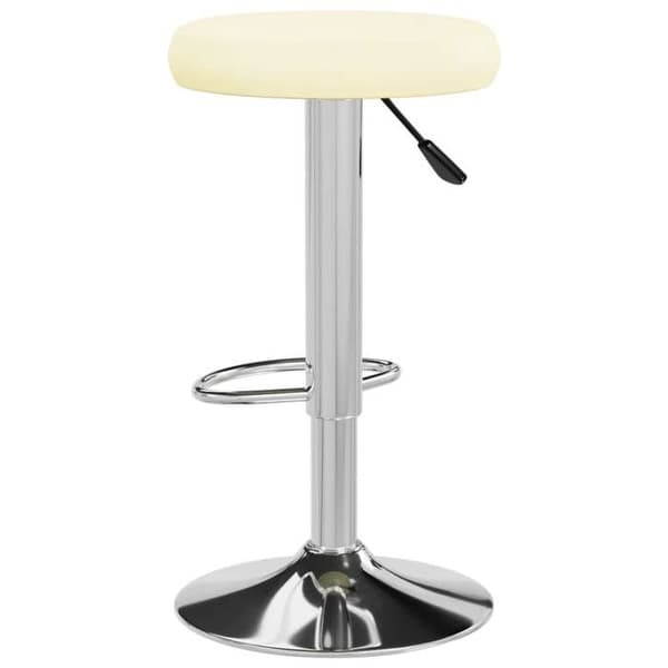 vidaXL Barstolar set om 2 crème konstläder 333101