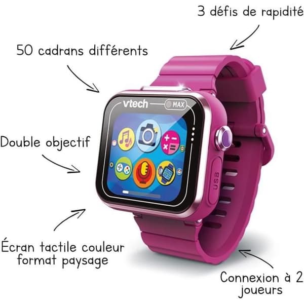 VTech - KidiZoom SmartWatch MAX Rosa Framboise