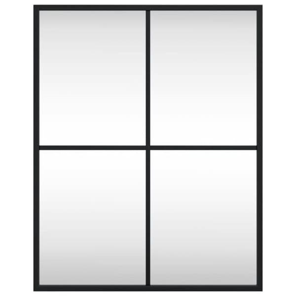 Svart väggspegel 40x50 cm rektangulär järn