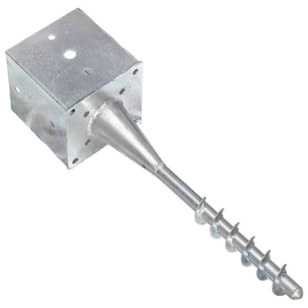 vidaXL Ground Stakes 6 st Silver 14x14x58 cm Galvaniserat stål