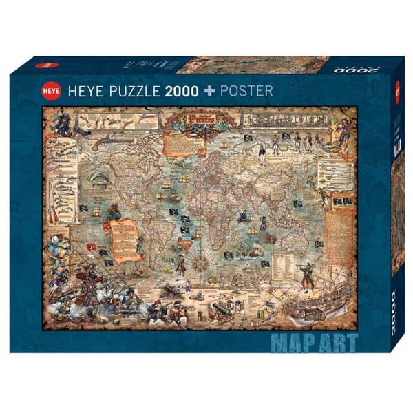Pussel 2000 bitar: Piratkarta