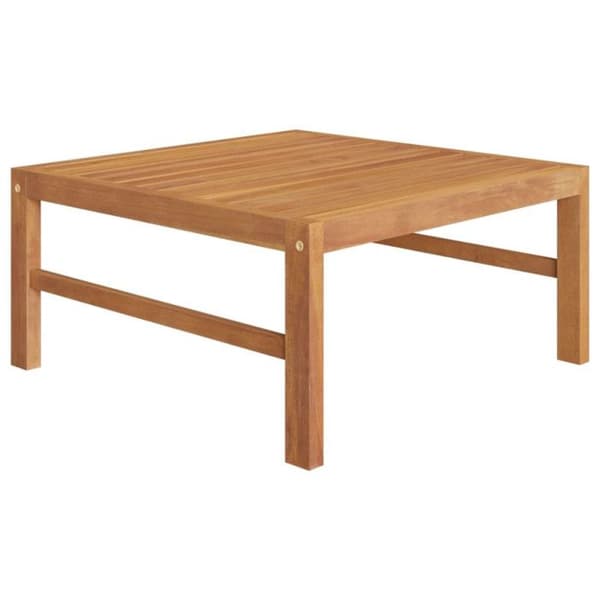 vidaXL 2-delad trädgårdsset med krämkuddar teak