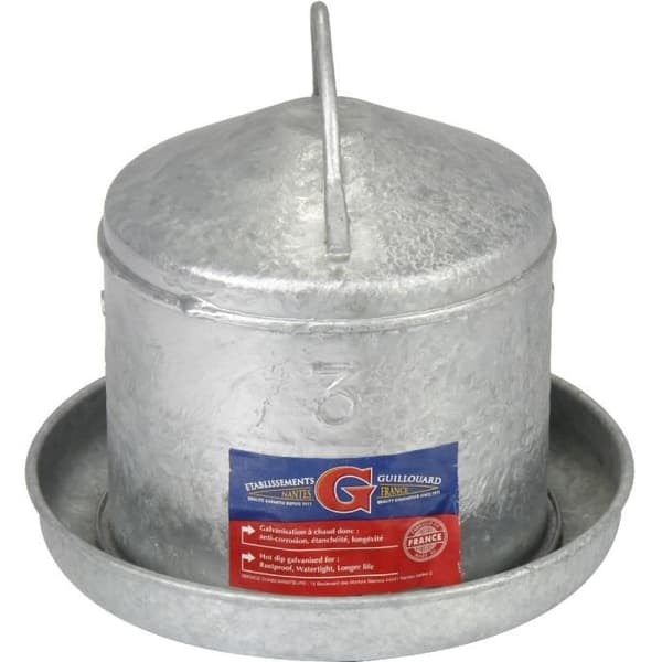 Drinker - Guillouard - 3 l - Galvaniserad - För kycklingar - Golvläggning