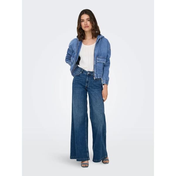 Jeansjacka dam Only Kenzie - medelblå denim