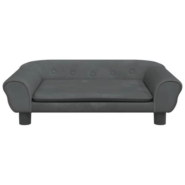 vidaXL Mörkgrå barnsoffa 70x45x26 cm sammet, mini soffa, mini soffstol, mini soffa för barn, soffa 3196402