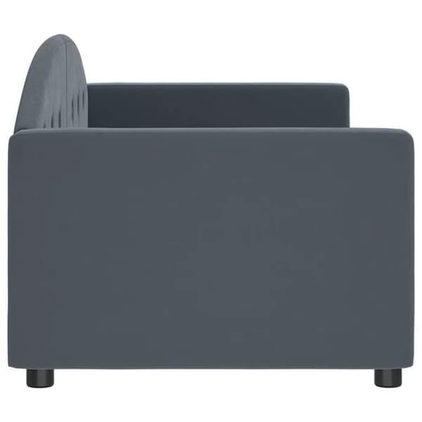 vidaXL Mörkgrå vilstol 80x200 cm sammet 354130