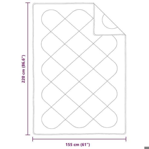 vidaXL Vintertäcke Vit 220 x 155 x 0 cm Polyester 42007776