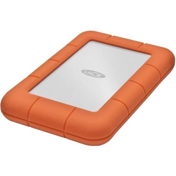LaCie Rugged USB-C 1TB extern hårddisk - Robust och USB-C-kompatibel - Orange