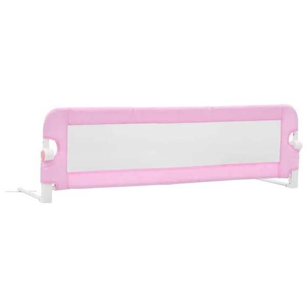 vidaXL Barnsäng Säkerhetsstaket Rosa 120x42 cm Polyester 10170