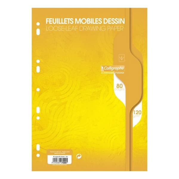 Hålslagna A4-blad - Ej specificerad - 80 blad - 120g - Vita - Ritningar