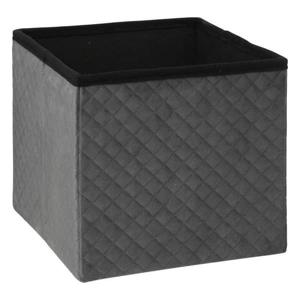 Fällbar pouf 31x31cm "Mix N' Modul" grå sammet - 5 five simply smart