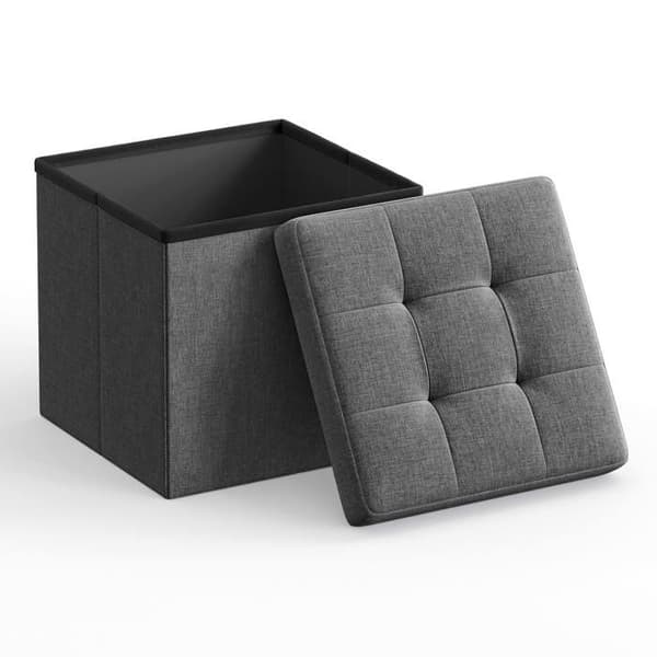 Pouf - OSKAR - LSF028G01 - Mörkgrå - 30x30x30 cm - 1 plats - Inomhus