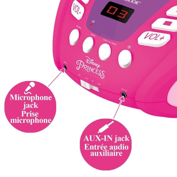 Disney Princess Bluetooth CD-spelare med ljuseffekter