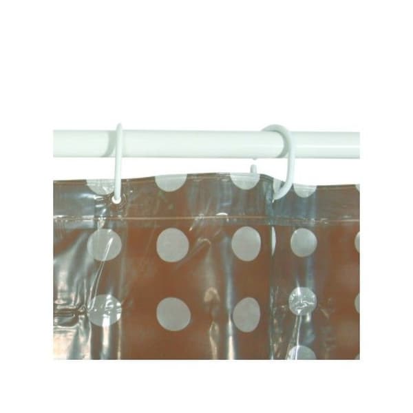 Duschdraperi PVC 180x200cm Brun - Öglor inkluderade MSV