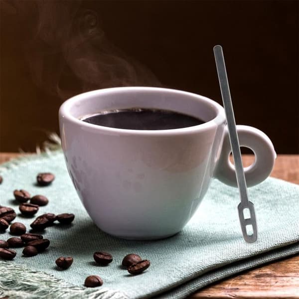Set med 8 kaffefräsare "Metal" 11cm Grå