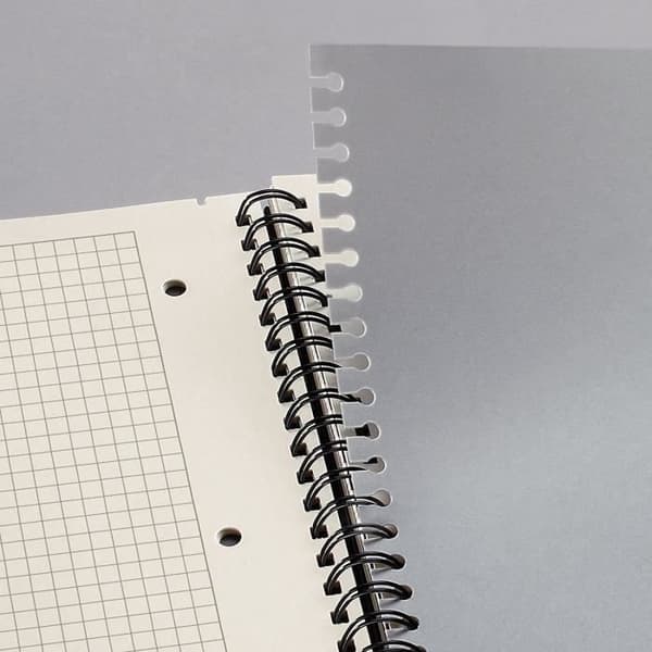 Spiral Notebook - SIGEL - CO840 - A4 - Svart - 80 ark - 5 register