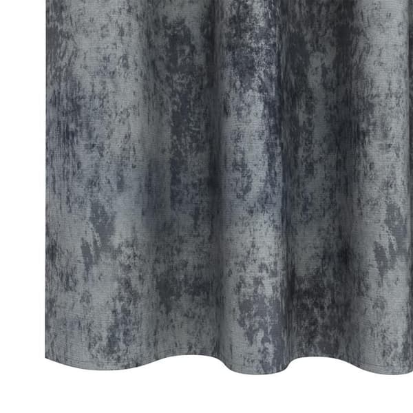 Sammet Gardiner - Silvergrå - 175x140 cm - Öljett - Maskintvättbara