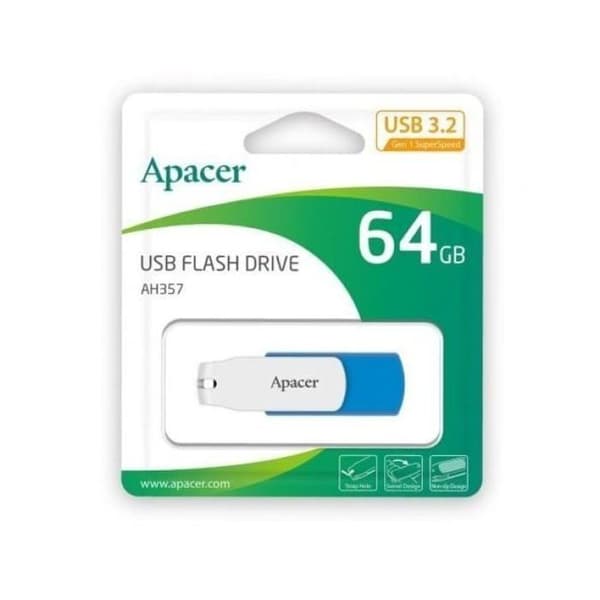 USB-nyckel - APACER - AH357 - 64 GB - USB 3.1 Gen 1 - Blå