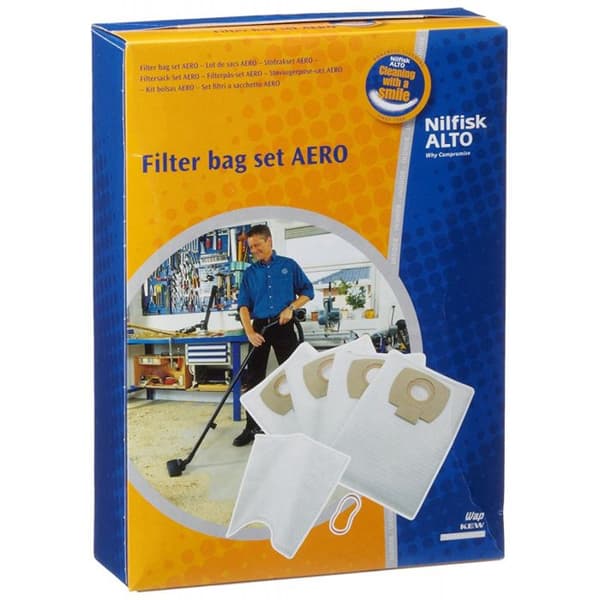 Säckar mikrofiber 5-pack AERO 107419590 för Dammsugare NILFISK