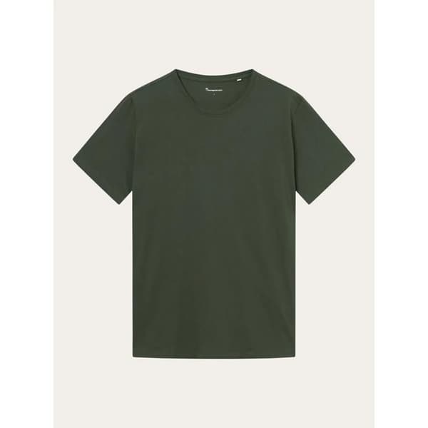 T-shirt KnowledgeCotton Apparel Agnar - skogsnatt
