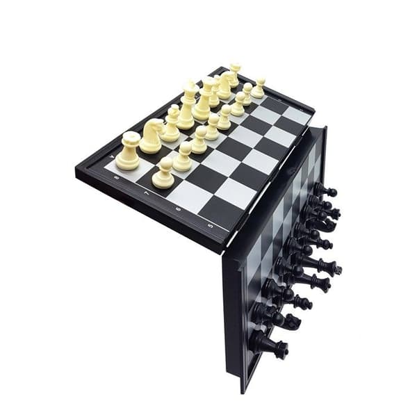 Magnetisk hopfällbar schackspel
