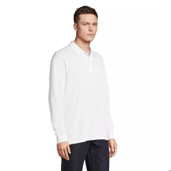 Långärmad polo Sol's Prime - vit