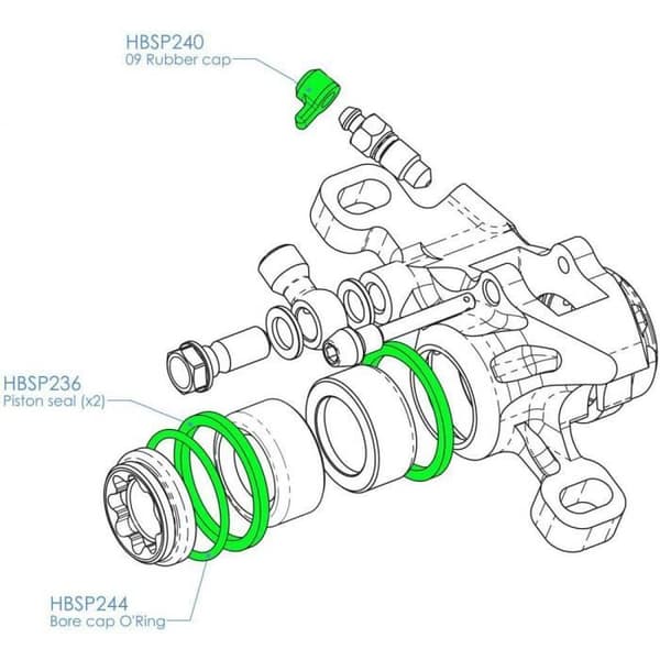 Hope Caliper Seal Kit för X2