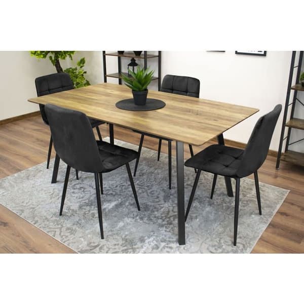 KOMODEE Stol CARA - svart sammet x 1 45x87x51 cm