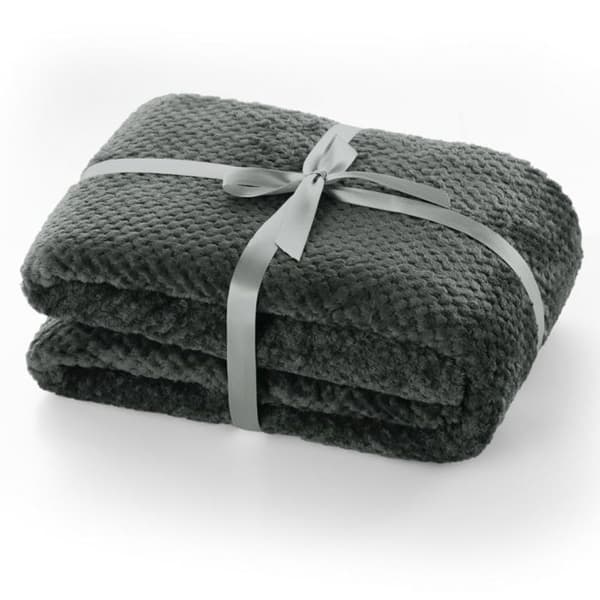Täckning - Pläd HENRY - 220x240 cm - Pressad jacquard - Modern grå