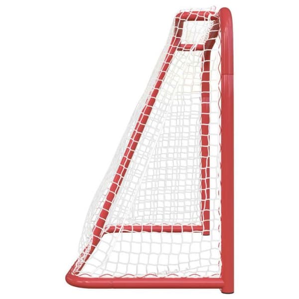 Rött och vitt hockeymål 183x71x122 cm polyester